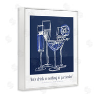 Lettered and Lined | Blue Drink Toast Phrase