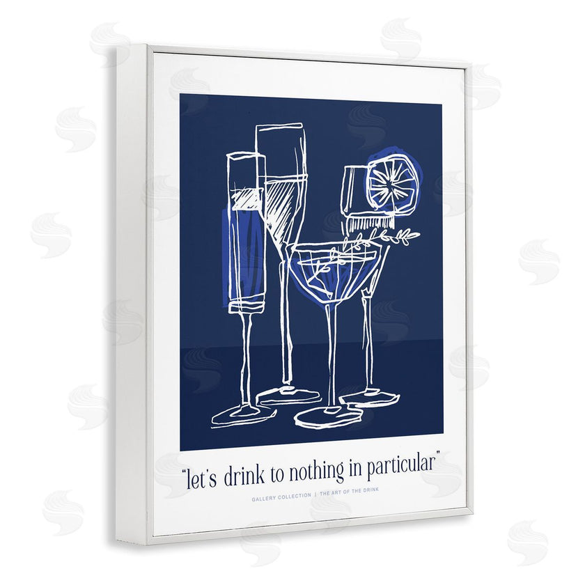 Lettered and Lined | Blue Drink Toast Phrase
