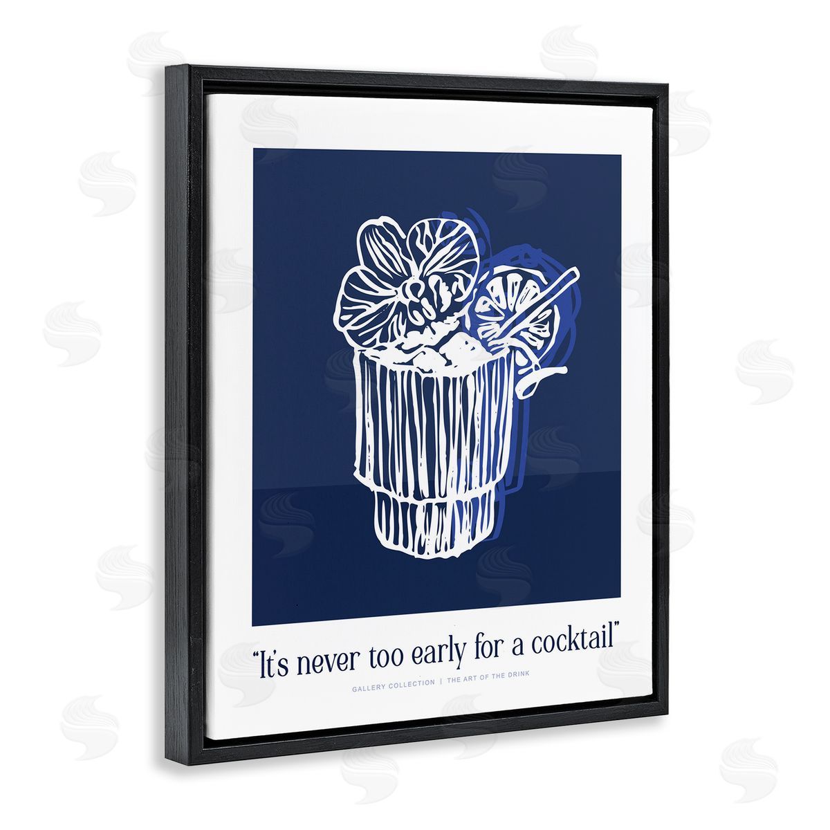 Lettered and Lined Never Too Early Drink Canvas Wall Art Print