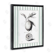 Lettered and Lined | Vintage Citrus Green Stripes