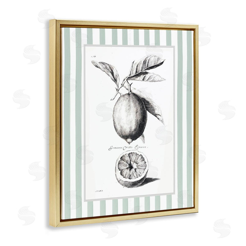 Lettered and Lined | Vintage Citrus Green Stripes