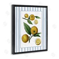 Lettered and Lined | Vintage Lemons Blue Stripes