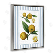 Lettered and Lined | Vintage Lemons Blue Stripes
