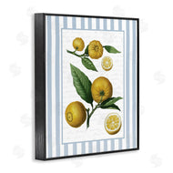 Lettered and Lined | Vintage Lemons Blue Stripes