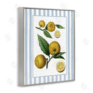 Lettered and Lined | Vintage Lemons Blue Stripes