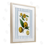 Lettered and Lined | Vintage Lemons Blue Stripes