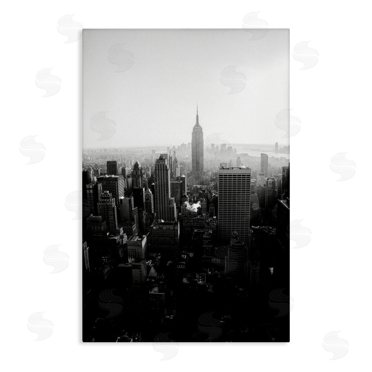 Aledanda Empire Building in Monochrome Canvas Wall Art Print