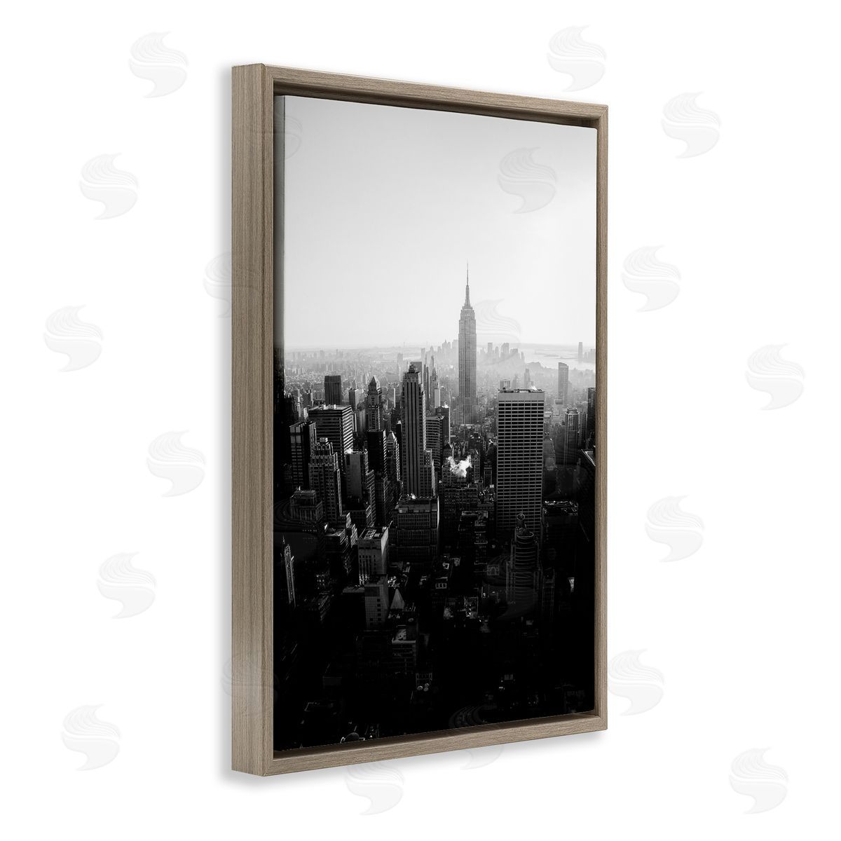 Aledanda Empire Building in Monochrome Canvas Wall Art Print