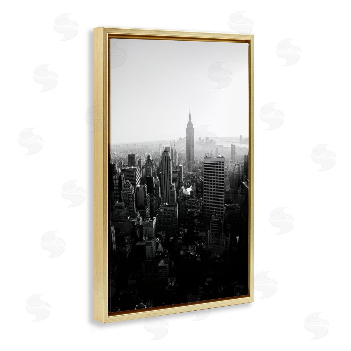 Aledanda Empire Building in Monochrome Canvas Wall Art Print