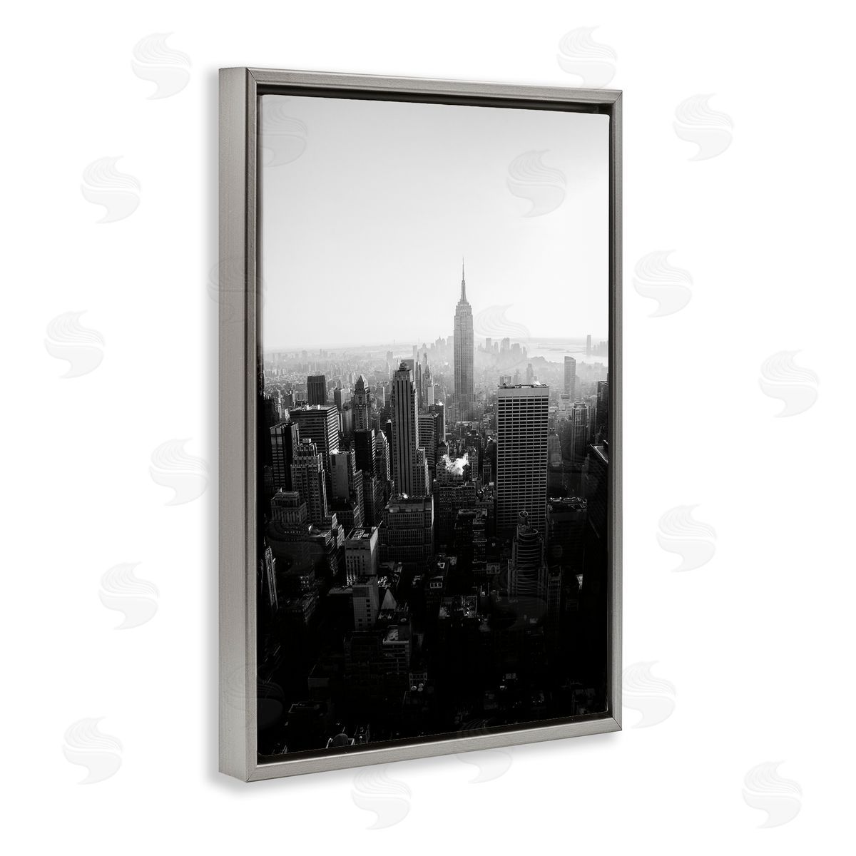 Aledanda Empire Building in Monochrome Canvas Wall Art Print
