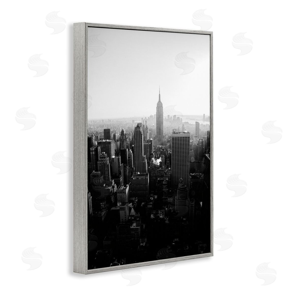 Aledanda Empire Building in Monochrome Canvas Wall Art Print