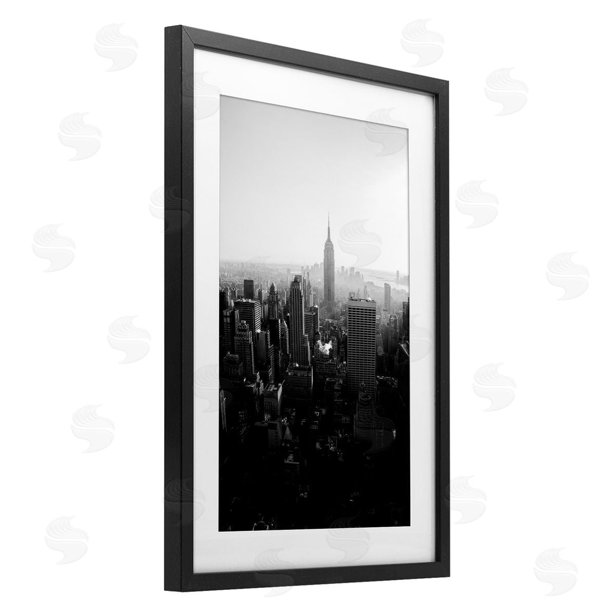 Aledanda Empire Building in Monochrome Canvas Wall Art Print