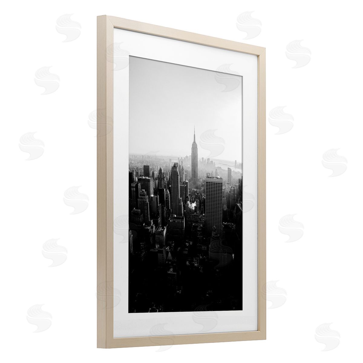 Aledanda Empire Building in Monochrome Canvas Wall Art Print