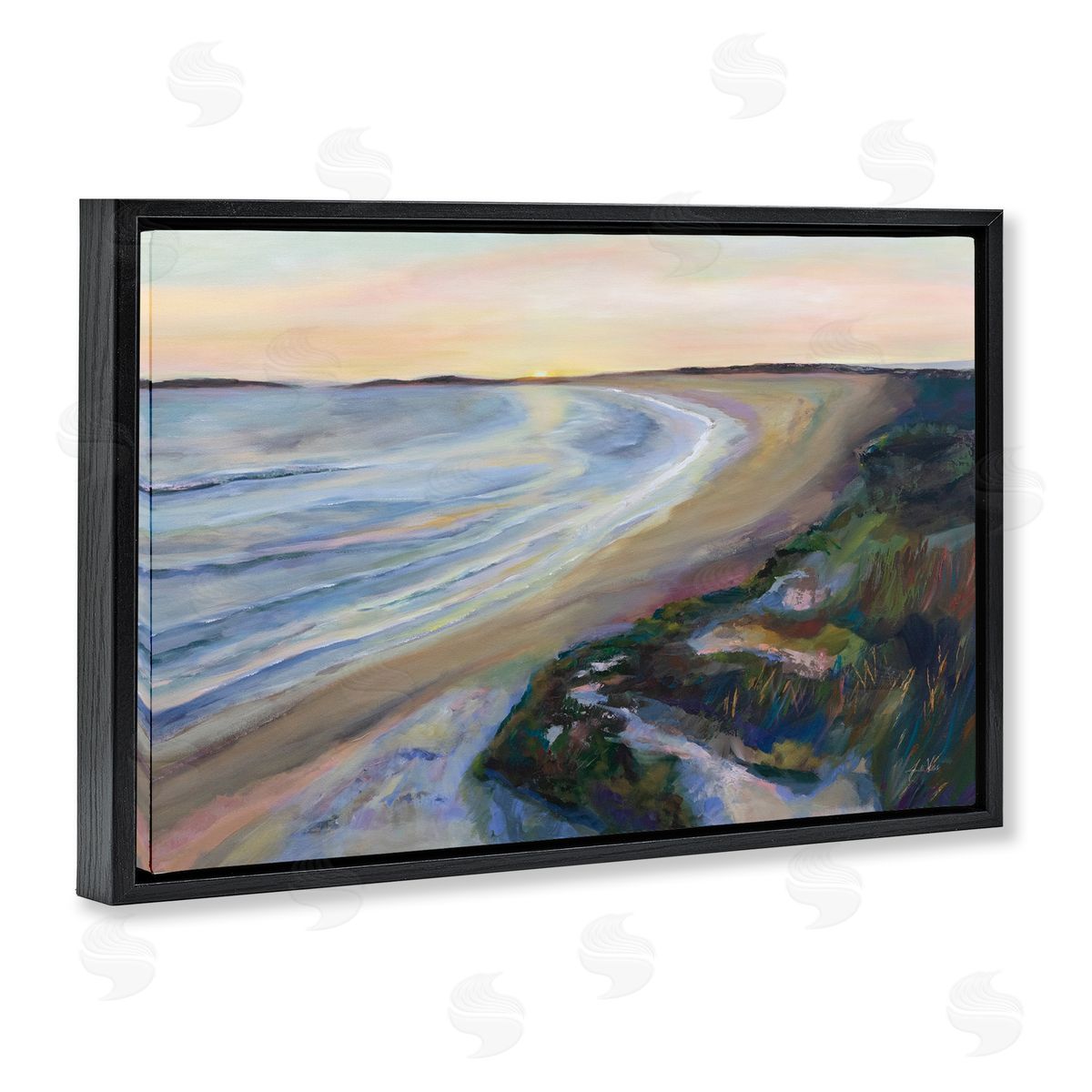Jeanette Vertentes Morning Stroll Shore Canvas Wall Art Print