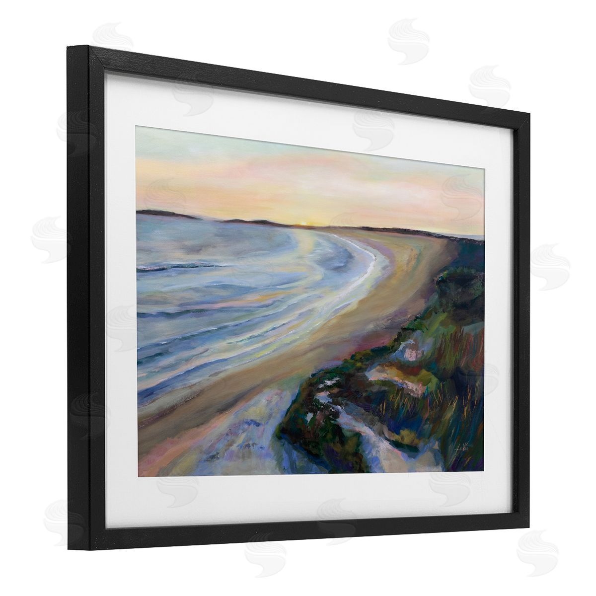 Jeanette Vertentes Morning Stroll Shore Canvas Wall Art Print