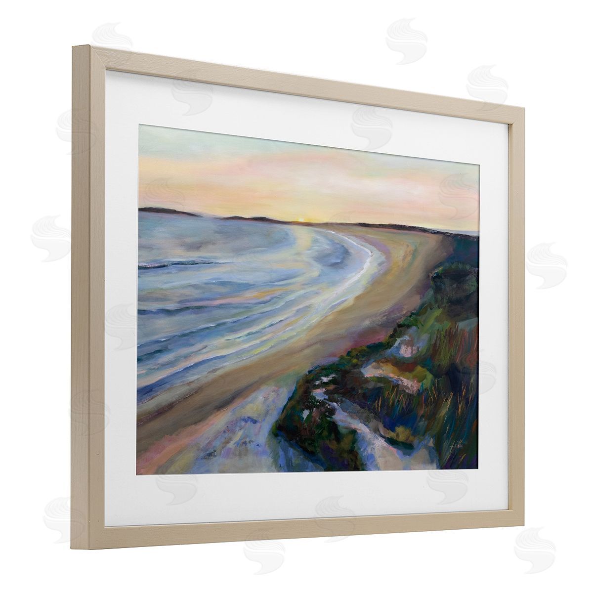 Jeanette Vertentes Morning Stroll Shore Canvas Wall Art Print