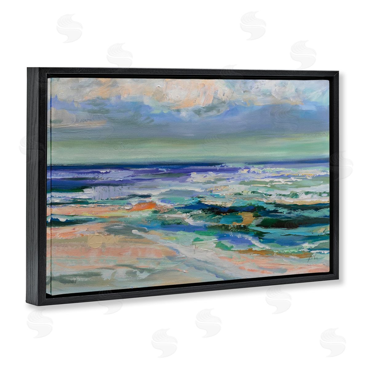 Jeanette Vertentes Seaside Dance Waves Canvas Wall Art Print