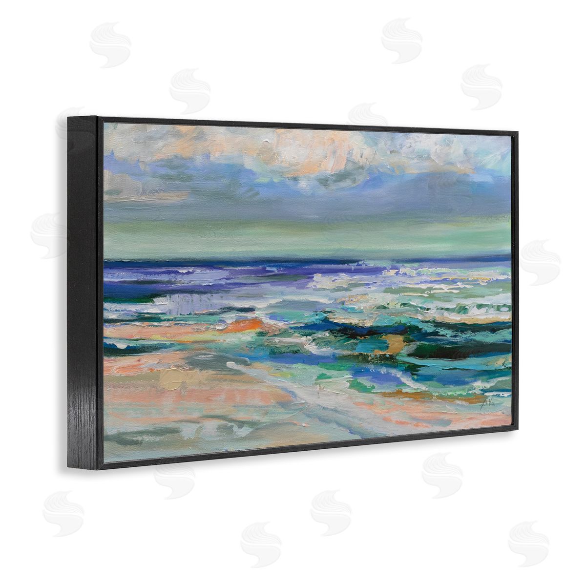 Jeanette Vertentes Seaside Dance Waves Canvas Wall Art Print
