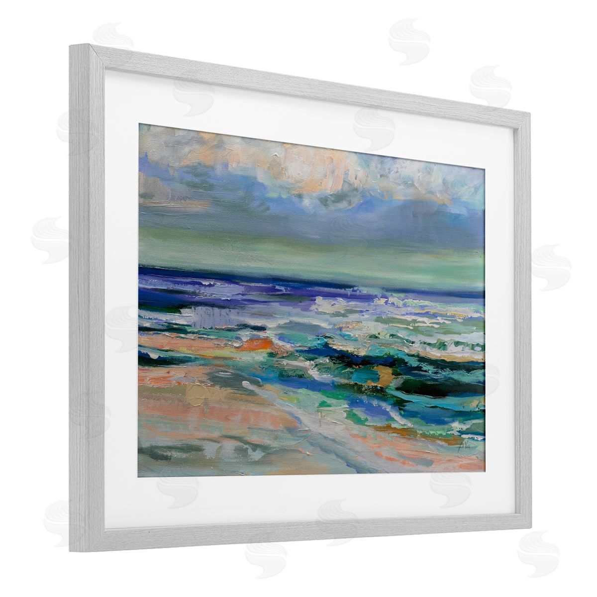 Jeanette Vertentes Seaside Dance Waves Canvas Wall Art Print