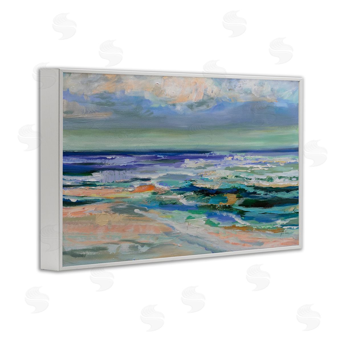 Jeanette Vertentes Seaside Dance Waves Canvas Wall Art Print