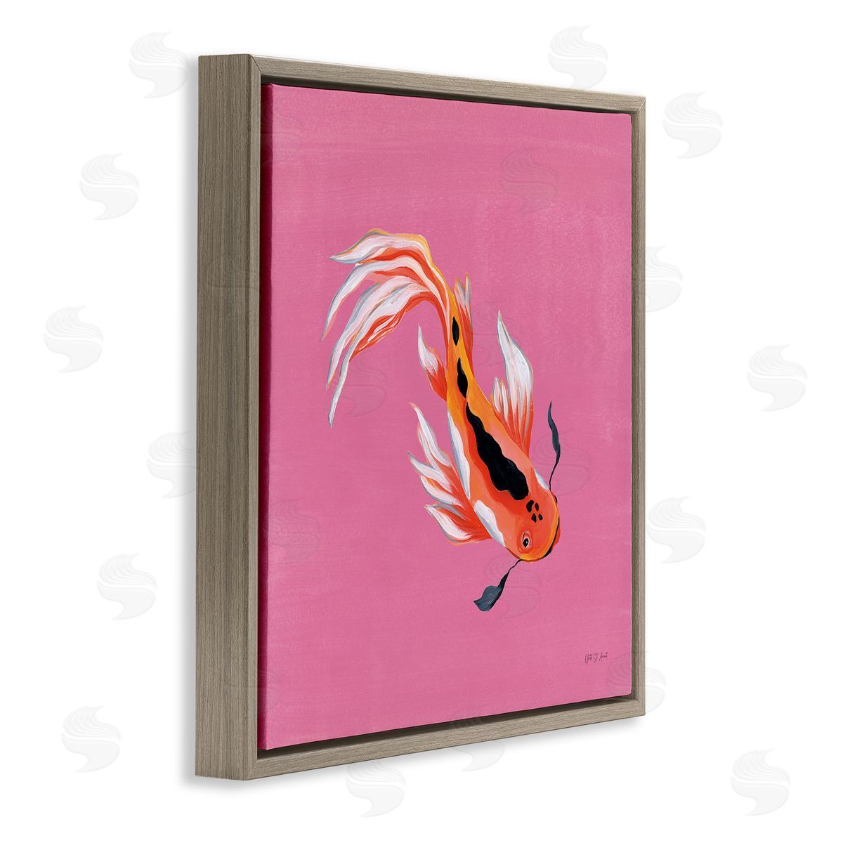Yvette St. Amant Pink Vibrant Koi Fish Canvas Wall Art Print