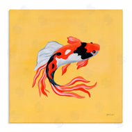 Yvette St. Amant | Colorful Koi on Yellow