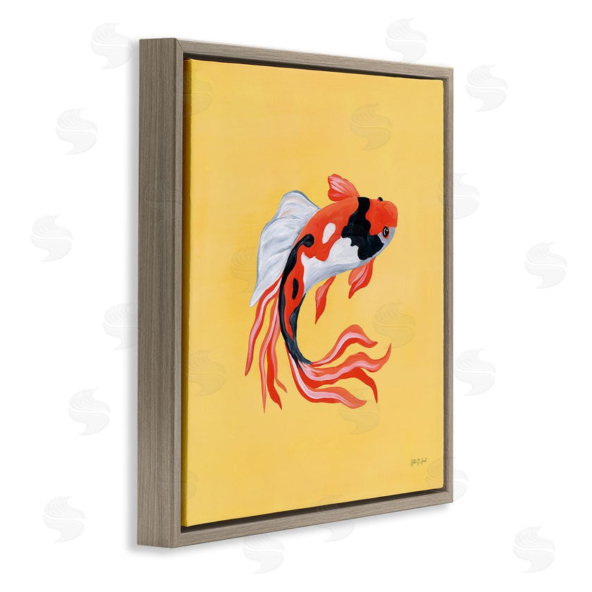 Yvette St. Amant | Colorful Koi on Yellow