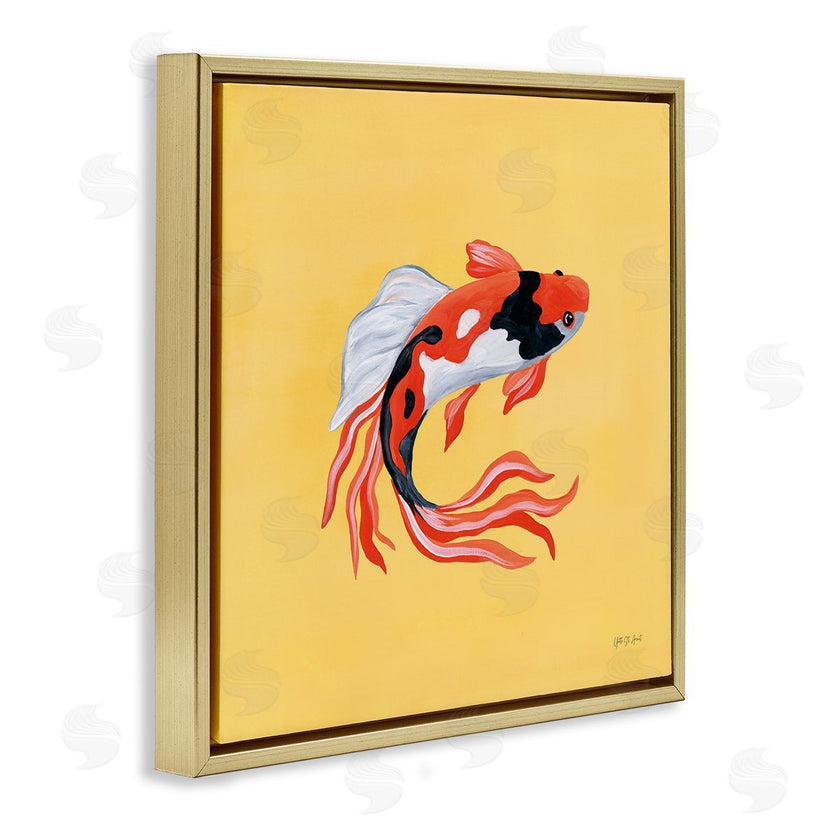 Yvette St. Amant | Colorful Koi on Yellow