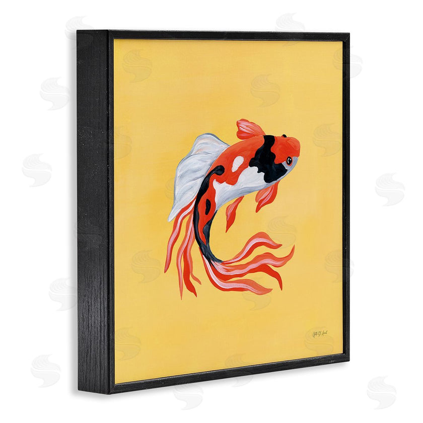 Yvette St. Amant | Colorful Koi on Yellow