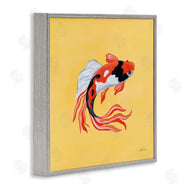 Yvette St. Amant | Colorful Koi on Yellow