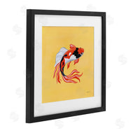 Yvette St. Amant | Colorful Koi on Yellow