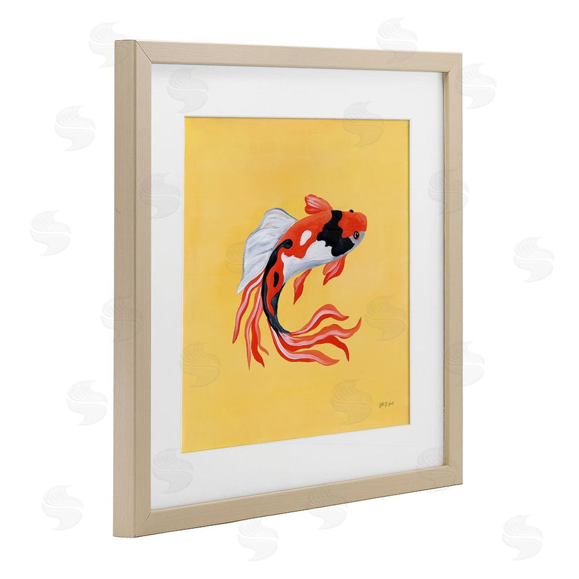Yvette St. Amant | Colorful Koi on Yellow