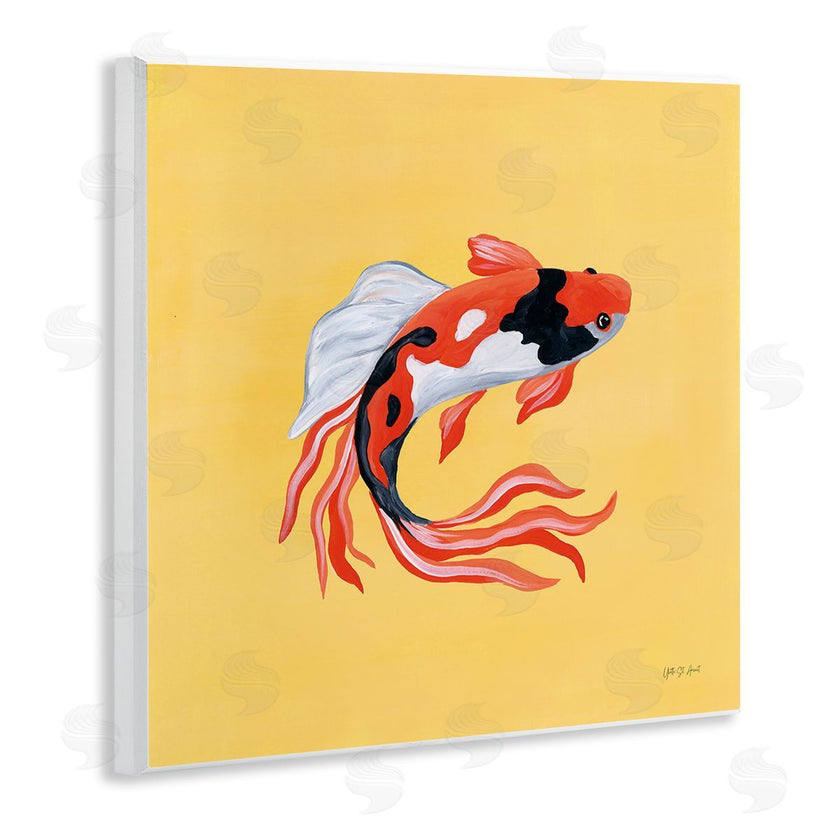 Yvette St. Amant | Colorful Koi on Yellow