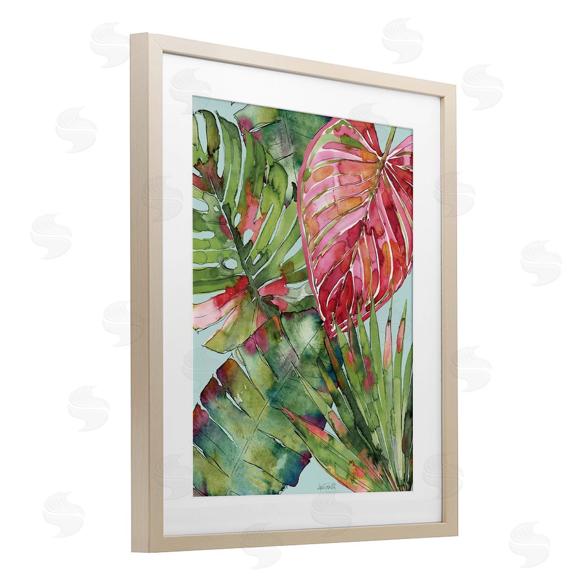 Anne Tavoletti Leafy Palm Springs Canvas Wall Art Print