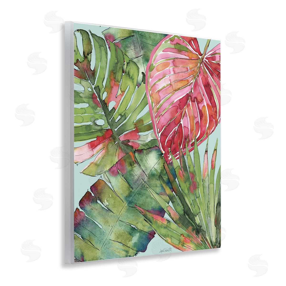 Anne Tavoletti Leafy Palm Springs Canvas Wall Art Print