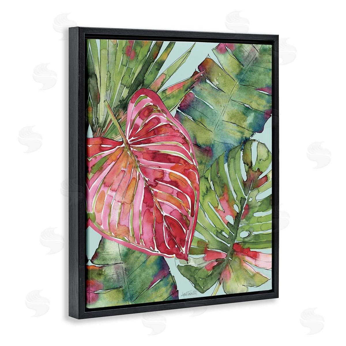 Anne Tavoletti Pink & Green Palm Springs Canvas Wall Art Print
