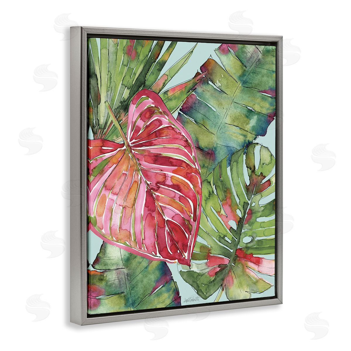 Anne Tavoletti Pink & Green Palm Springs Canvas Wall Art Print