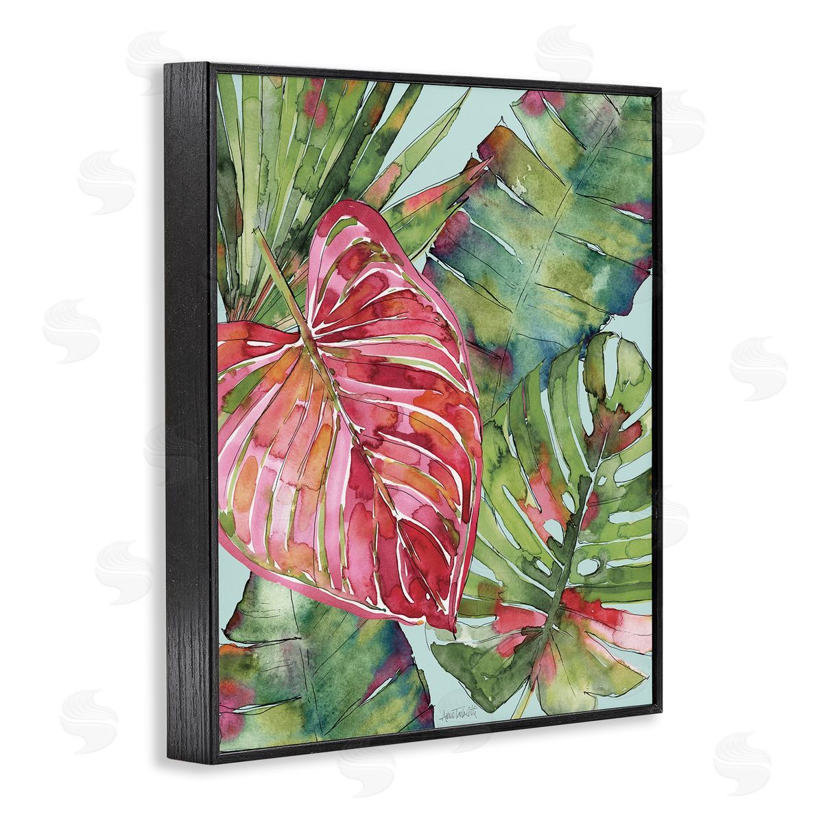 Anne Tavoletti Pink & Green Palm Springs Canvas Wall Art Print