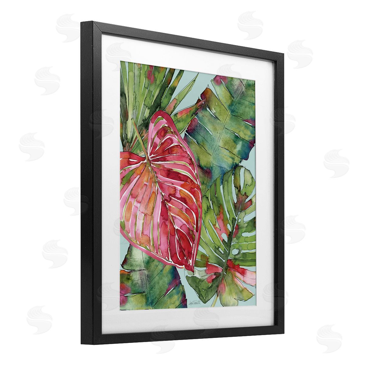 Anne Tavoletti Pink & Green Palm Springs Canvas Wall Art Print