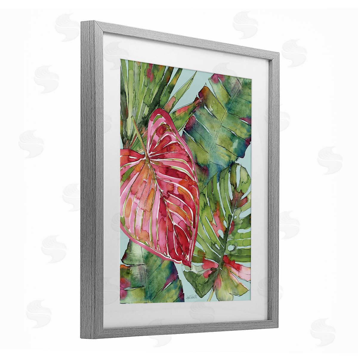 Anne Tavoletti Pink & Green Palm Springs Canvas Wall Art Print