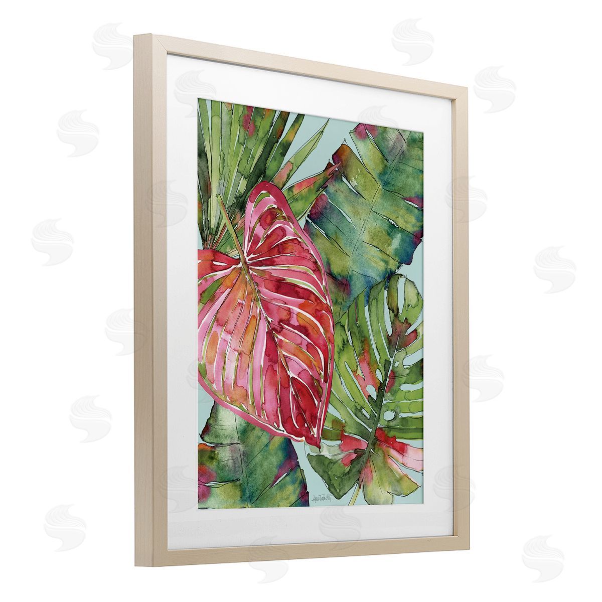 Anne Tavoletti Pink & Green Palm Springs Canvas Wall Art Print