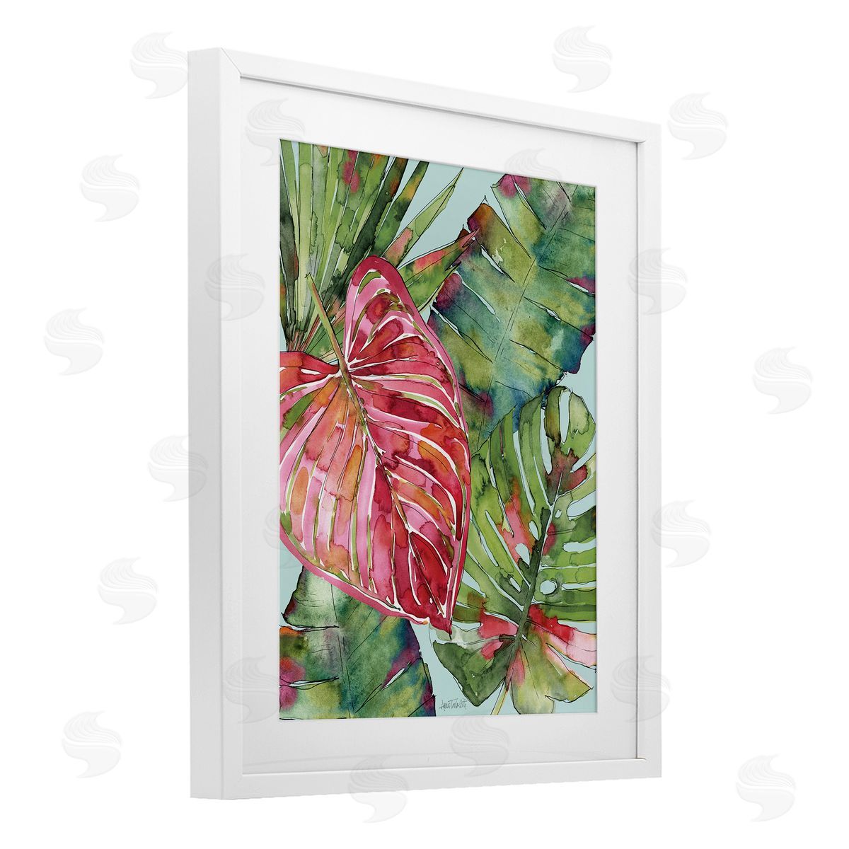 Anne Tavoletti Pink & Green Palm Springs Canvas Wall Art Print