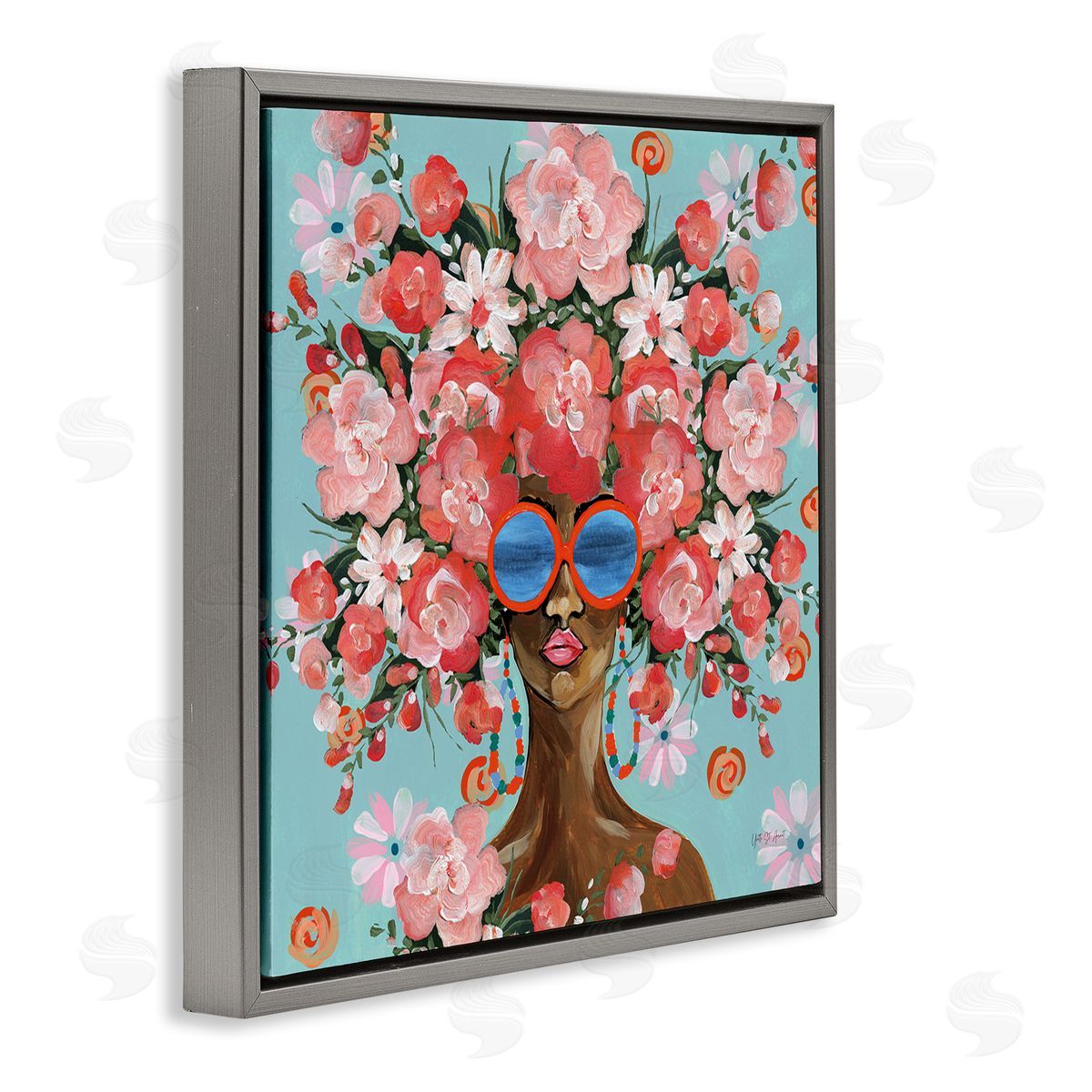 Yvette St. Amant Sunning In Florals Canvas Wall Art Print