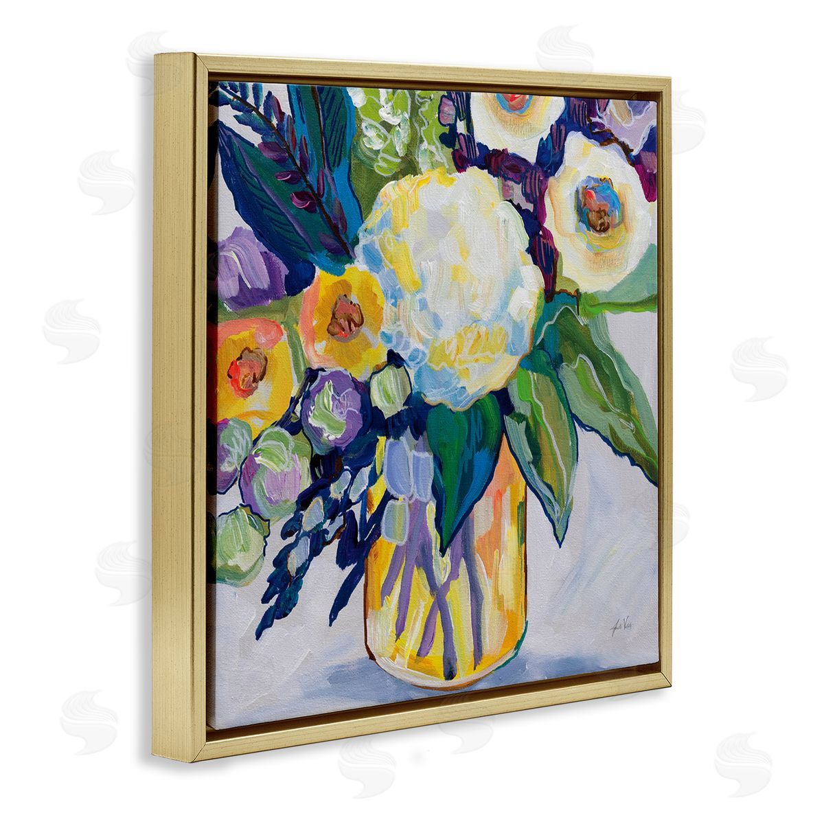 Jeanette Vertentes My Flame Abstract Bouquet Canvas Wall Art Print