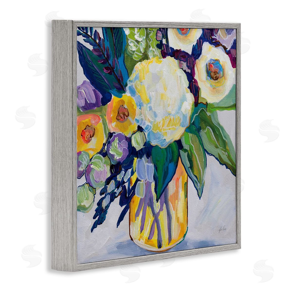 Jeanette Vertentes My Flame Abstract Bouquet Canvas Wall Art Print