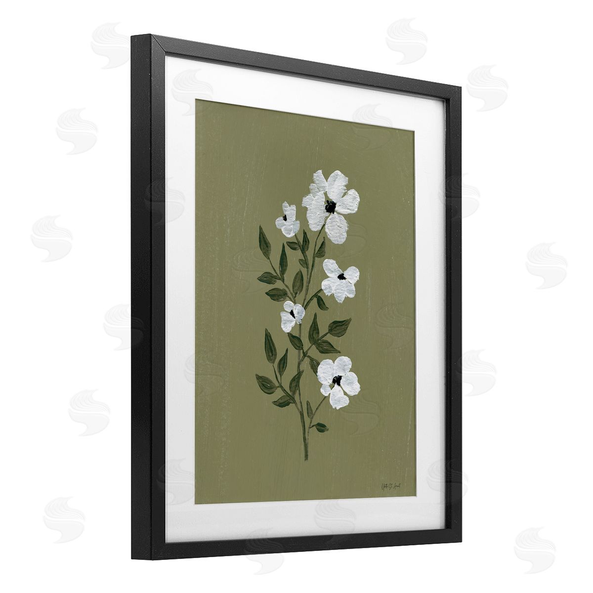 Yvette St. Amant Pretty Little Flower Avocado Canvas Wall Art Print