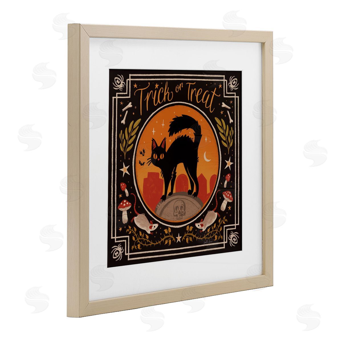 Janelle Penner Trick Or Treat Cat & Rats Canvas Wall Art Print