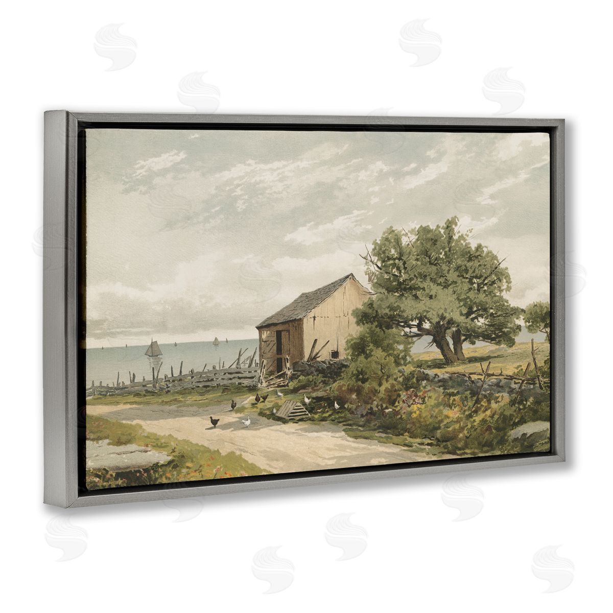 Public Domain Road To The Shore Canvas Wall Art Print