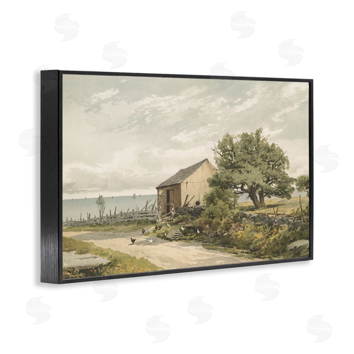 Public Domain Road To The Shore Canvas Wall Art Print