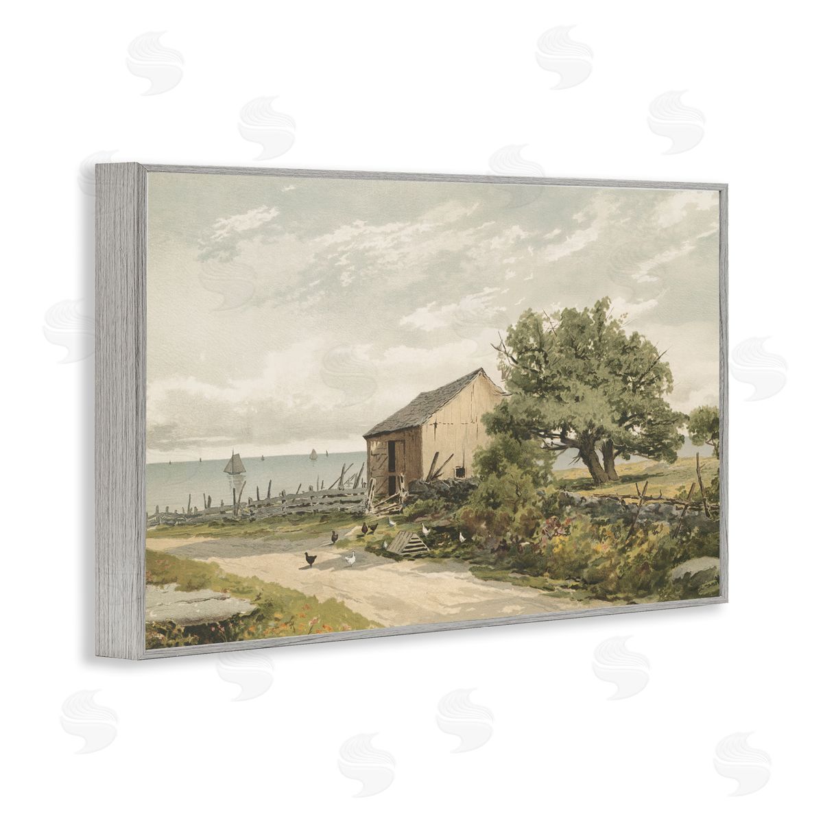 Public Domain Road To The Shore Canvas Wall Art Print